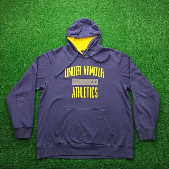 Under Armour Storm Hoodie Mens XL Blue Sweatshirt Pullover Athletics Outdoor - Picture 1 of 9